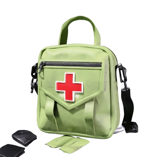 In-game 3D model: Med bag and medkit